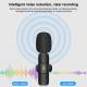 Wireless Clip-on Microphone with USB-C and USB-C Port for Charging Mobile