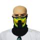 Halloween, fastelavn and party LED mask - voice activated - Yellow/Green