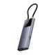 Baseus USB-C 6-in-1 hub: 2xUSB, 2xUSB-C 100W PD, HDMI and RJ45 and On/Off button for screen