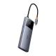 Baseus USB-C 6-in-1 hub: 2xUSB, 2xUSB-C 100W PD, HDMI and RJ45 and On/Off button for screen