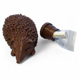  Hedgehog geocache container with space for log roll - 10cm - 3D printed