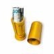 Puzzlebox cylinder labyrinth for money gifts and geocaching - 3D printed - Gold
