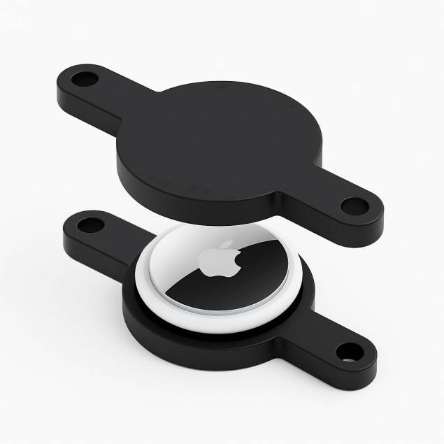 Anti-theft AirTag case for bicycle in protective plastic - Black