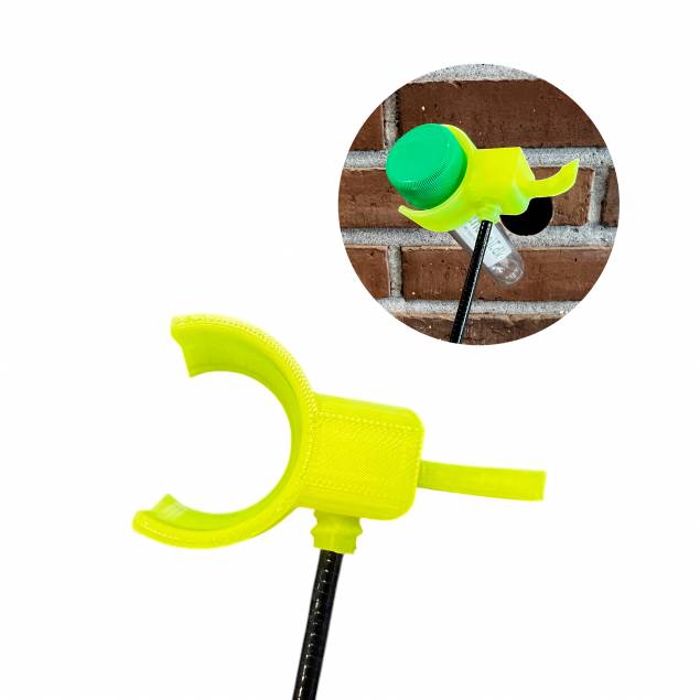 Angled dual petling ring and hook tool for geocaching extractor - 3D printed Angled dual petling ring and hook tool for geocaching extractor - 3D printed