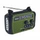 Trevi Explorer emergency radio with hand crank, Bluetooth, flashlight, and power bank - Green