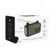 Trevi Explorer emergency radio with hand crank, Bluetooth, flashlight, and power bank - Green