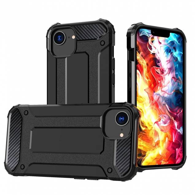 Extra protective iPhone 16e Hybrid Armor cover - Black
