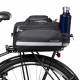 Bike bag for luggage carrier with side pockets, rain cover and carrier strap - 27l