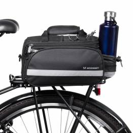  Bike bag for luggage carrier with side pockets, rain cover and carrier strap - 27l