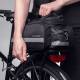 Bike bag for luggage carrier with side pockets, rain cover and carrier strap - 27l