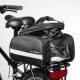 Bike bag for luggage carrier with side pockets, rain cover and carrier strap - 27l