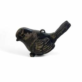  Bird geocache container with space for bison - 11cm - 3D printed - Black