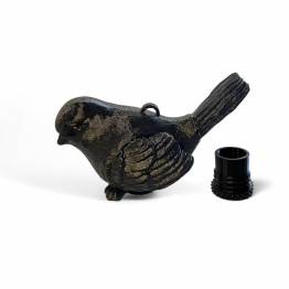Bird geocache container with space for bison - 11cm - 3D printed - Black