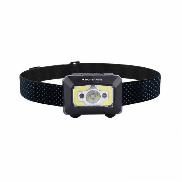 Superfire X30 rechargeable and waterproof headlamp with hands-free sensor - 340lm Superfire X30 rechargeable and waterproof headlamp with hands-free sensor - 340lm