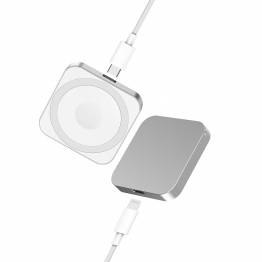 Pocket-size 3-in-1 Qi wireless charger - silver