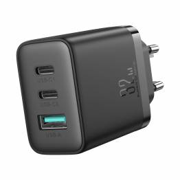  Joyroom 3-port charger with 2x USB-C and 1x USB-A - QC+PD - 32W