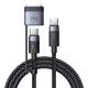 2-in-1 USB-C to USB-C and Magsafe 3 PD fast charging woven cable - 140W - 2m