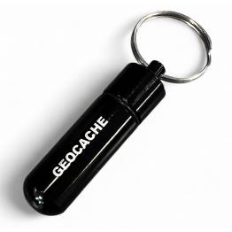 Waterproof container for pills or geocaching (bison) - Black