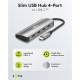 Goobay slim 4-in-1 USB-C hub with 4x USB-C 3.2 for data - 10 Gbit/s