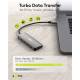 Goobay slim 4-in-1 USB-C hub with 4x USB-C 3.2 for data - 10 Gbit/s
