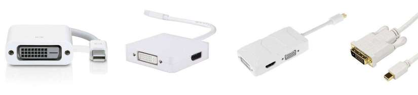 Mini display port (Thunderbolt) for DVI adapters and cables
