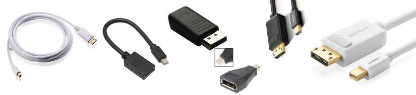 Thunderbolt (Mini display port) for Displayport adapters and cables