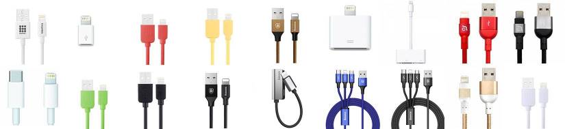 Lightning cables connectors and adapters
